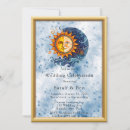 Search for sun and moon wedding invitations Blue