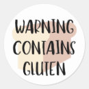 Search for gluten allergy stickers Warning