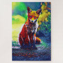 Search for red fox puzzles Beautiful