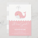 Recherche de baleine rose invitations C'est une fille
