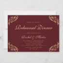 Search for classic rehearsal dinner invitations Red