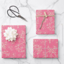 Search for vintage pink toile wrapping paper Retro