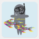 Search for school of fish stickers Underwater