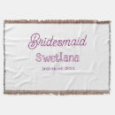 Search for bridesmaid blankets Calligraphy typography elegant romantic