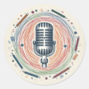 Search for microphone stickers Vintage