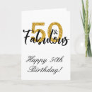 Search for 50 fabulous 50th birthday cards Gold glitter