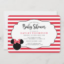 Search for minnie mouse baby shower invitations Striped