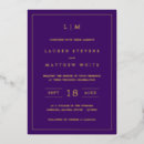 Search for royal purple gold wedding invitations Simple