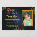 Search for kids glow party invitations Glowing