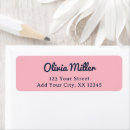 Search for light pink return address labels Minimalist