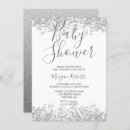 Search for silver glitter baby shower invitations Modern
