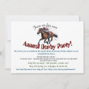 Search for derby birthday invitations Horse race party
