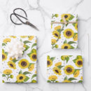 Recherche de jaune tournesol papier cadeau Floral