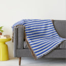 Search for royal blue and white blankets Stripes