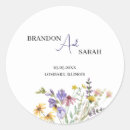 Search for customizeable wedding stickers Purple