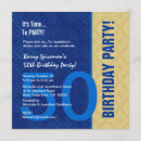 Search for royal blue 50th birthday invitations Silver