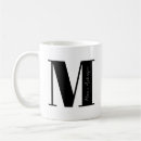 Search for letter m mugs Black and white