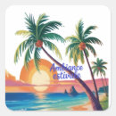 Recherche de plage de sable autocollants Coucher de soleil