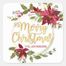 Search for red and white poinsettias stickers Elegant