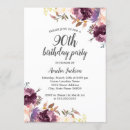 Search for purple 90th birthday invitations Botanical