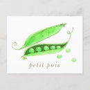 Recherche de petits pois cartes postales Vert