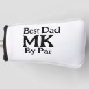 Search for monogrammed golf head covers Best dad by par