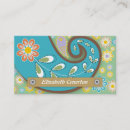 Recherche de motif paisley cartes visite Bleu