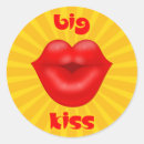 Search for big red lips stickers Kiss