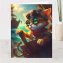 Recherche de chat pirate vœux cartes Pirates