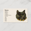Search for kitty business cards Black cat