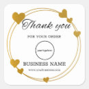 Search for gold heart thank you stickers Business