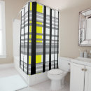 Search for yellow and grey shower curtains White