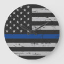 Recherche de officier horloges Ligne bleue mince