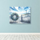 Search for fencing canvas prints Seashore