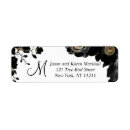 Search for black and gold wedding return address labels Flowers