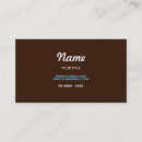 Search for chocolate business cards Simple