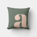 Recherche de vert rose coussins Monogramme initial
