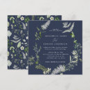 Search for blue floral square wedding invitations Rustic