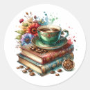 Search for books and tea stickers Flowers