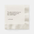 Search for sayings wedding napkins Typography