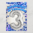 Search for 3 year old boy birthday invitations Blue