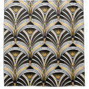 Search for black white art deco shower curtains Gold