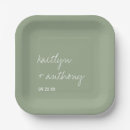 Search for sage green paper plates Elegant