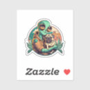 Search for alien dog stickers Space