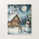 Search for snowman puzzles Vintage