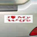 Search for i love my wife bumper stickers Red