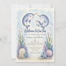 Search for narwhal baby shower invitations Whale