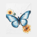 Search for blue butterfly blankets Watercolor