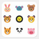 Search for animal face stickers Cute