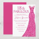 Search for hot pink 18th birthday invitations Party